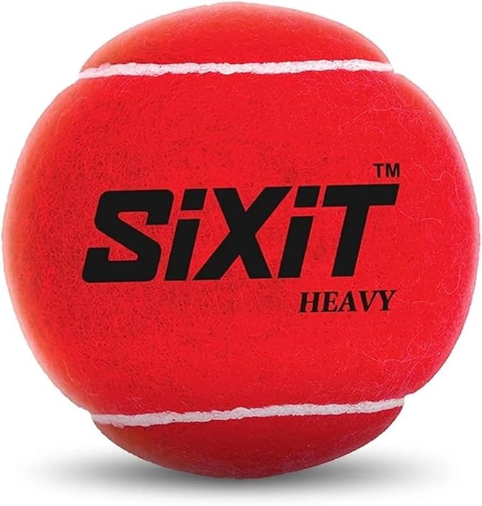 CELIRO Rubber SIXIT Heavy Cricket Tennis Ball, Cricket Tennis Ball Sixit Heavy Tennis Ball Red, Pack of 6 Balls